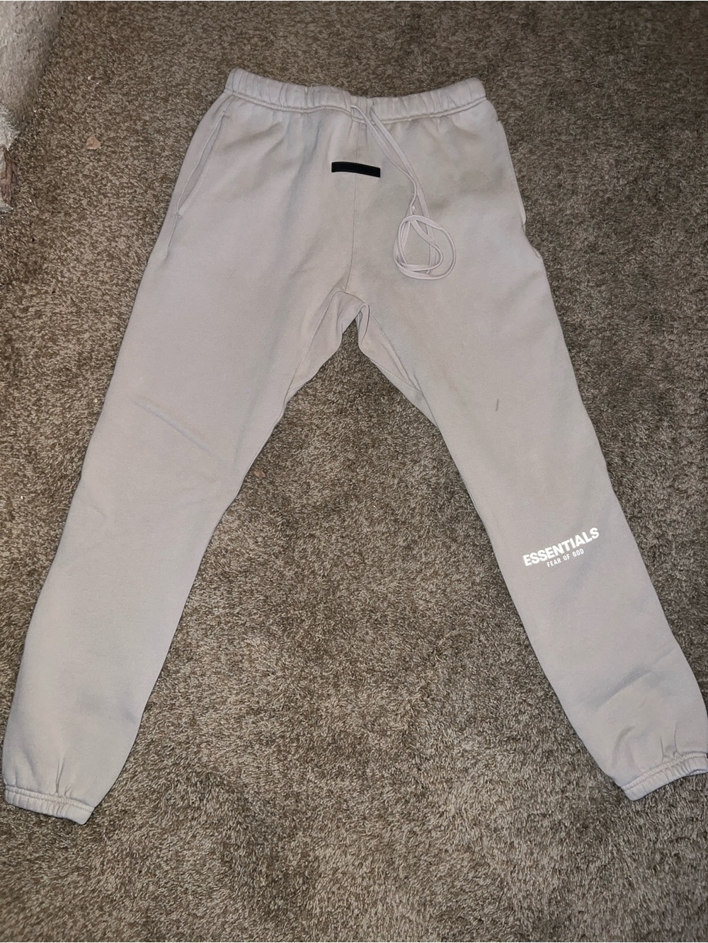 Men’s Essentials Fear Of God beige Jogger Sweatpants